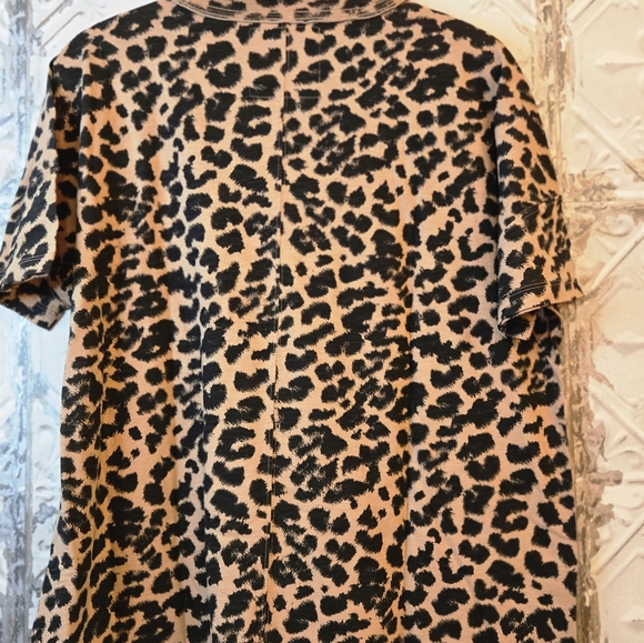Aerie Tan and Black Leopard Print Top Oversized Size XS NWT - Picture 9 of 14